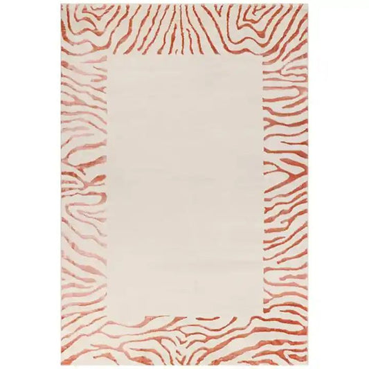 Pink Medium Pile rug with Abstract Patterns